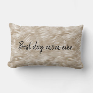 Best Dog Mum Chic Gold Zebra Print Lumbar Cushion