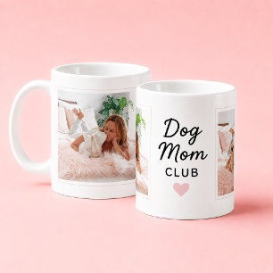 Best Dog Mum Club Custom 2 Photo Coffee Mug
