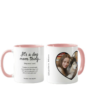  Best Dog Mum Custom Photo & Quote 2-sided Mug