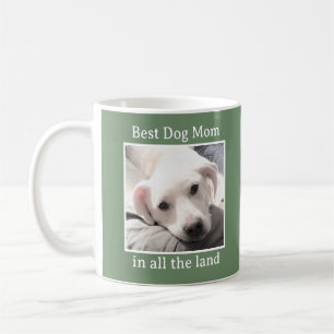 Best Dog Mum Cute Puppy Dog Green Coffee Mug