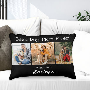 Best Dog Mum Ever 3 Photo Collage Decorative Cushion