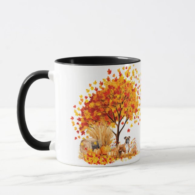 Best Dog Mum Ever Autumn, Boxer Mug (Left)