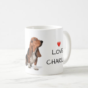 Best.Dog Mum.Ever. Basset Hound Love Name Photo Coffee Mug
