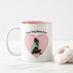 Best Dog Mum Ever Black French Bulldog Two-Tone Coffee Mug