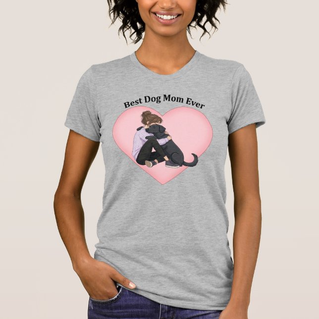 Best Dog Mum Ever Black Lab T-Shirt (Front)