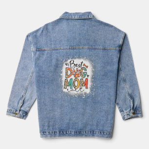 Best Dog Mum Ever Bleached Mother's Day Dog  Denim Jacket