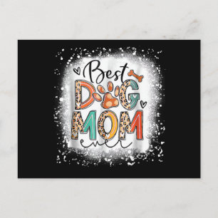Best Dog Mum Ever Bleached Mother's Day Dog Mummy  Holiday Postcard