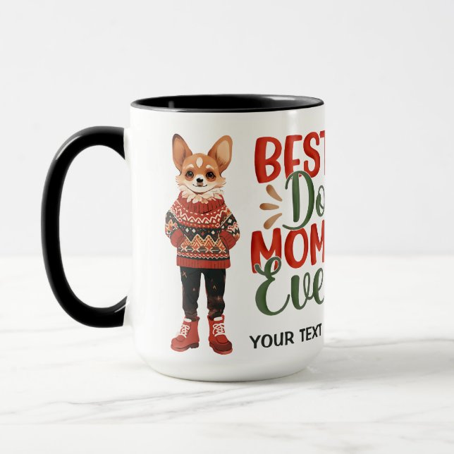 Best Dog Mum Ever Chihuahua Custom Magic Mug (Left)