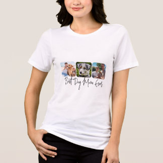 Best Dog Mum Ever - Custom 3-Photo Collage Tri-Blend Shirt