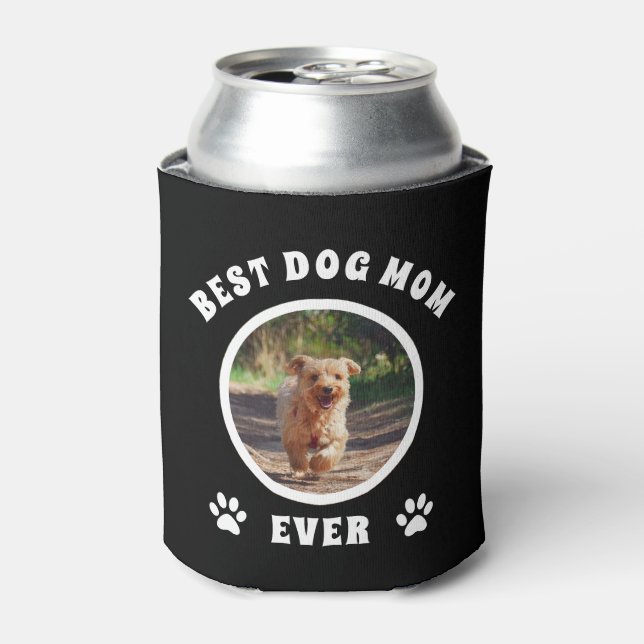 Best Dog Mum Ever Custom Photo Personalised Can Cooler (Can Front)
