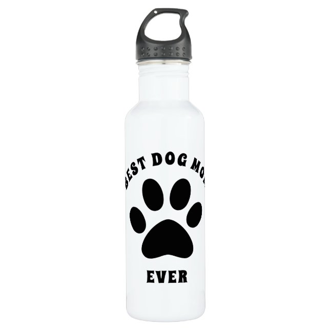 Best Dog Mum Ever Custom Text Personalised 710 Ml Water Bottle (Front)