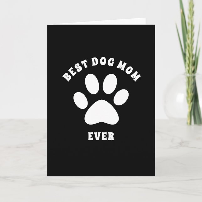 Best Dog Mum Ever Custom Text Personalised Card (Front)