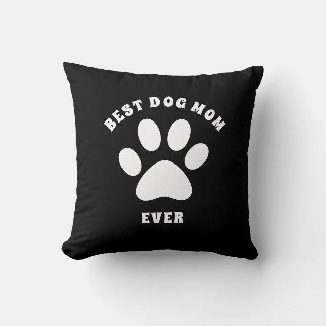 Best Dog Mum Ever Custom Text Personalised Cushion (Front)