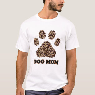 Best Dog Mum Ever Daisy Dog Paw Mother's Day Leopa T-Shirt