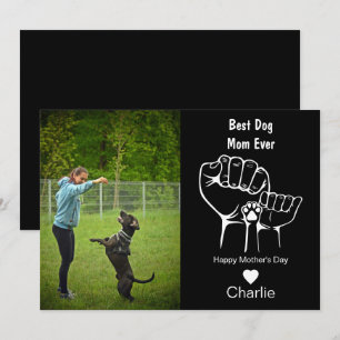 Best Dog mum ever fist bump mother's day card