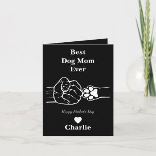 Best Dog mum ever fist bump Mother's day card