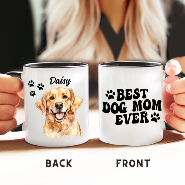 Best Dog Mum Ever Golden Retriever Personalised Mug (Creator Uploaded)