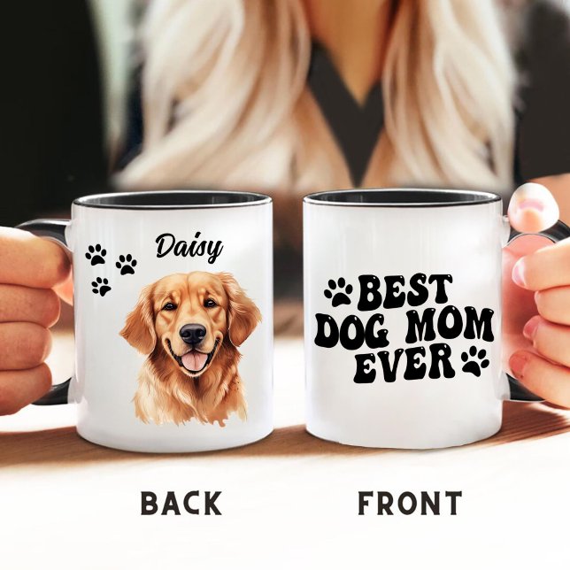 Best Dog Mum Ever Golden Retriever Personalised Mug (Creator Uploaded)