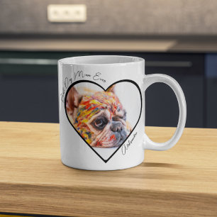 Best Dog Mum Ever Heart Photo Gifts for Mum Coffee Mug