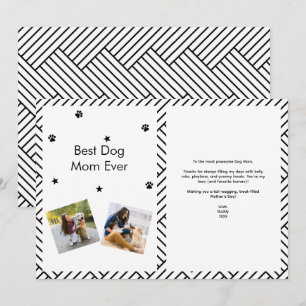 Best Dog Mum ever Mother's day greeting card