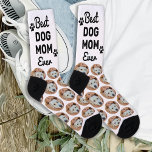 Best Dog Mum Ever Personalised Pattern Pet Photo Socks<br><div class="desc">Best Dog Mum Ever! Surprise the dog lover whether its a birthday, Mothers day or Christmas with these super cute pet photo all over print socks. They'll be a favourite of all dog lovers, and dog moms. Customise these dog photo socks with your pups favourite photo. COPYRIGHT © 2022 Judy...</div>
