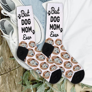Best Dog Mum Ever Personalised Pattern Pet Photo Socks