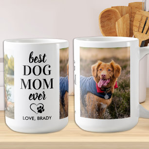 BEST Dog Mum Ever Personalised Pet 2 Photo Coffee Mug