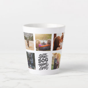 Best Dog Mum Ever Personalised Photo Collage Latte Mug