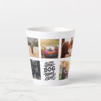Best Dog Mum Ever Personalised Photo Collage Latte Mug