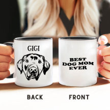 Best Dog Mum Ever Pet Personalised Hand Drawing