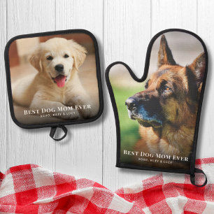 Best Dog Mum Ever Photo Oven Mitt & Pot Holder Set
