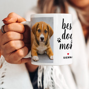 Best Dog Mum Ever Photo Paw Print Coffee Mug