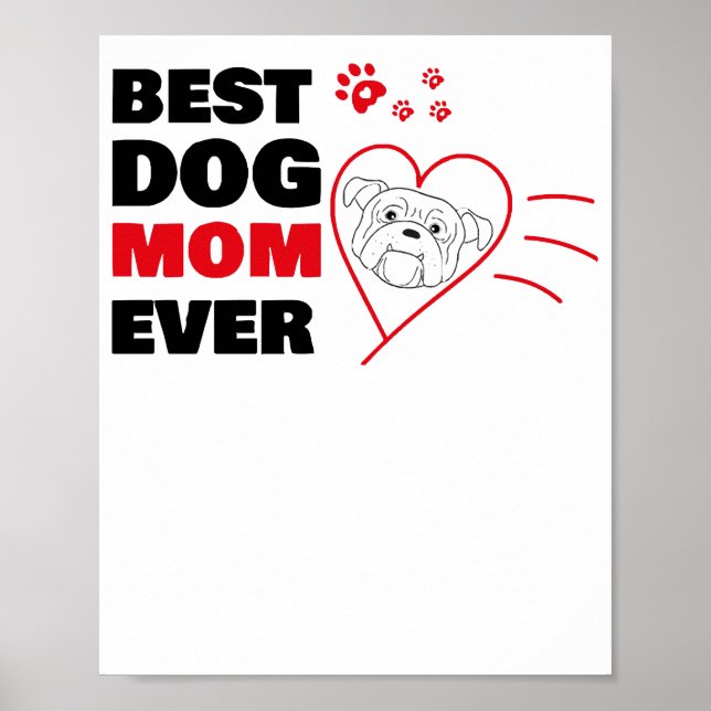 Best dog mum ever poster (Front)