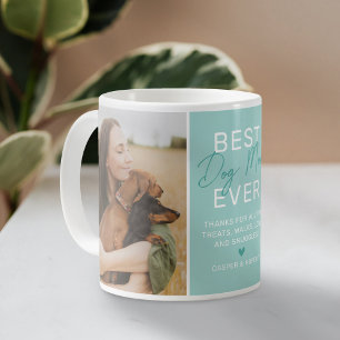 Best Dog Mum Ever Teal 2 Photo Coffee Mug