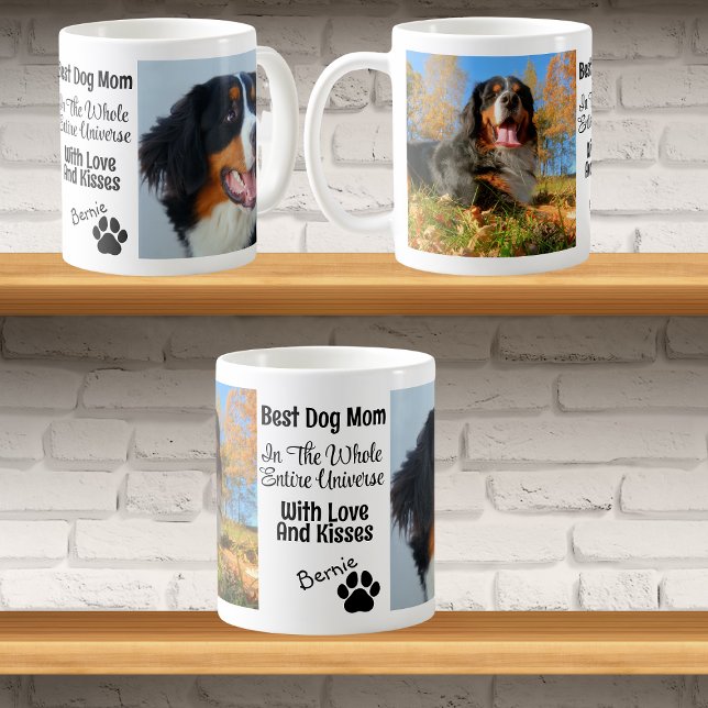 Best Dog Mum Personalised 2 Photo Coffee Mug (Creator Uploaded)
