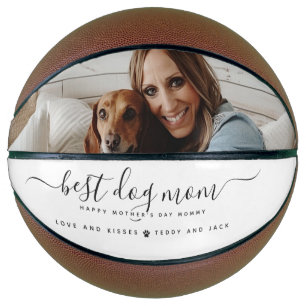 Best Dog Mum: Personalised Dog Photo Mother's Day Basketball