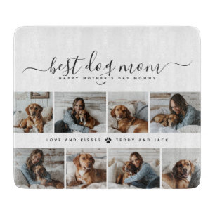 Best Dog Mum: Personalised Dog Photo Mother's Day Cutting Board