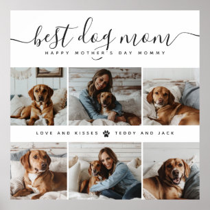 Best Dog Mum: Personalised Dog Photo Mother's Day Poster