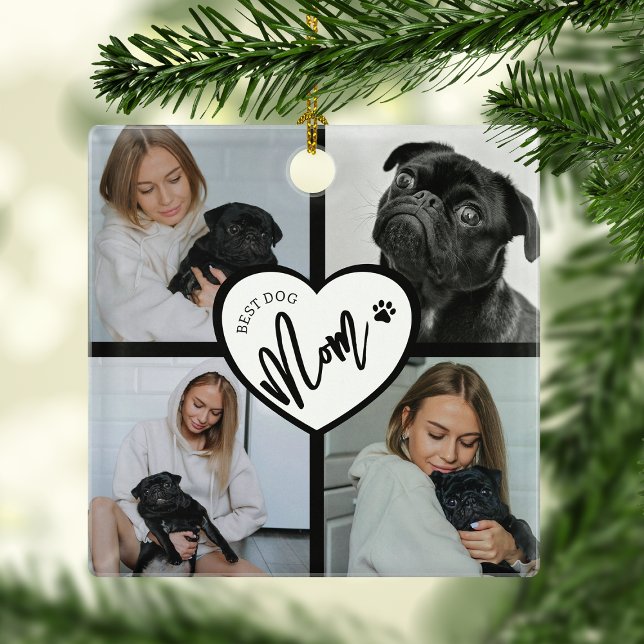Best Dog Mum | Photo Collage Metal Tree Decoration (Creator Uploaded)