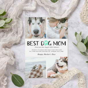 Best Dog Mum Photo Collage Mother's Day Card