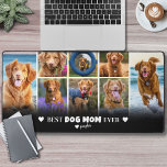 Best Dog Mum Photo Desk Mat<br><div class="desc">Personalised "Best Dog Mum Ever" 8 Photo Collage Desk Mat. Celebrate her love and devotion to her furry friends with this custom desk mat, designed to add a personal and practical touch to her workspace. "Best Dog Mum Ever" is elegantly displayed at the top in black text over a soft...</div>