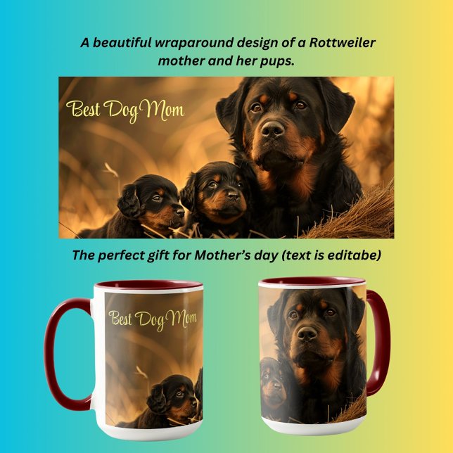 Best Dog Mum Rottweiler  Mug (Creator Uploaded)