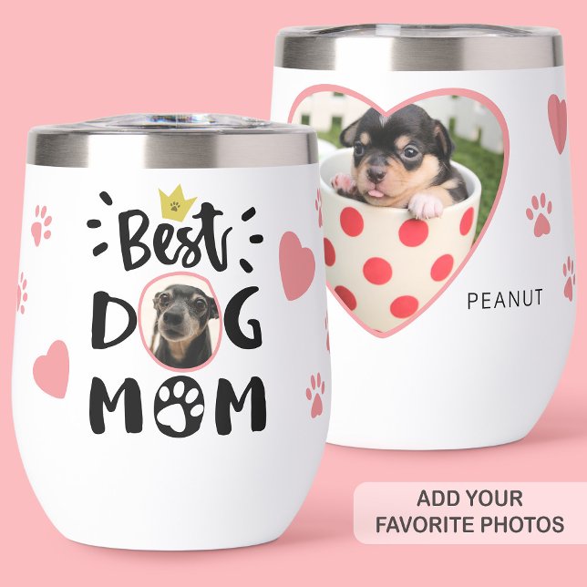 Best Dog Mum Typography Heart Pet Photo Cute Paws (Creator Uploaded)