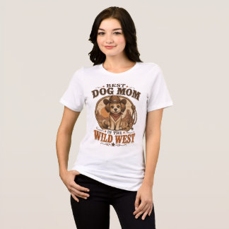 Best Dog Mum Western Cowboy Dog Tri-Blend Shirt