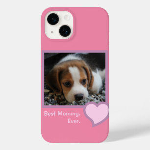 Best Dog Mummy Ever Pink Text Pet Beagle Photo Case-Mate iPhone 14 Case