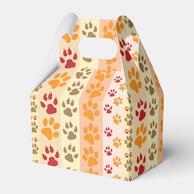 Best Dog Paw Print Pets Pattern Favour Box (Front Side)