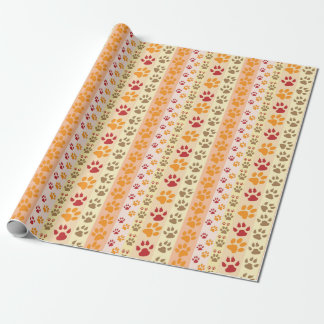 Best Dog Paw Print Pets Pattern Wrapping Paper