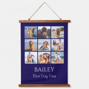 Best Dog Photo Collage Personalised Hanging Tapestry