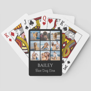 Best Dog Photo Collage Personalised Playing Cards