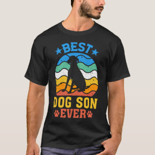 Best DOG SON Ever Vintage Father's Day T-Shirt